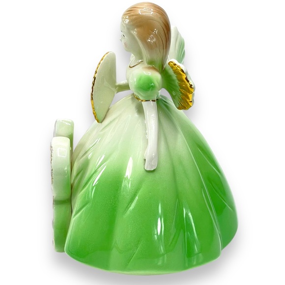Josef Originals Vintage 18th Birthday Angel Girl Figurine in Green Dress & Wings - Picture 4 of 11